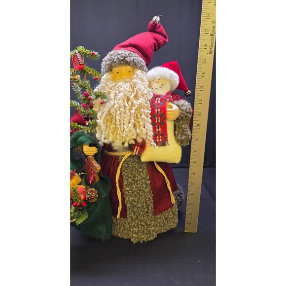 Santa Clause & Snowman Tree Topper or Table Top Holiday Decor 18" - Picture 8 of 9
